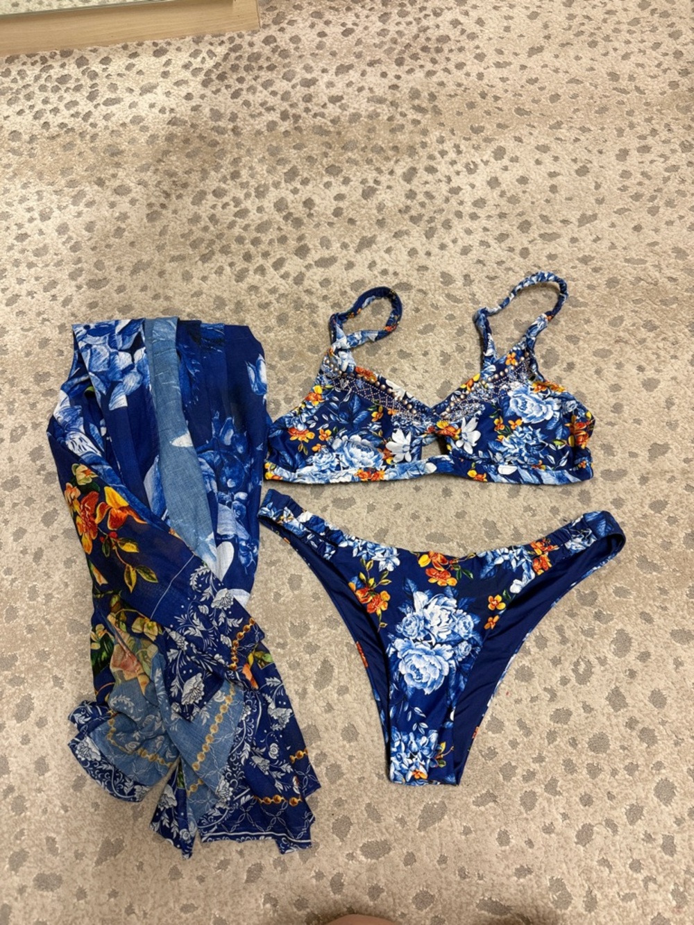 Agua Bendita Swimsuit and Matching Cover up all size Large